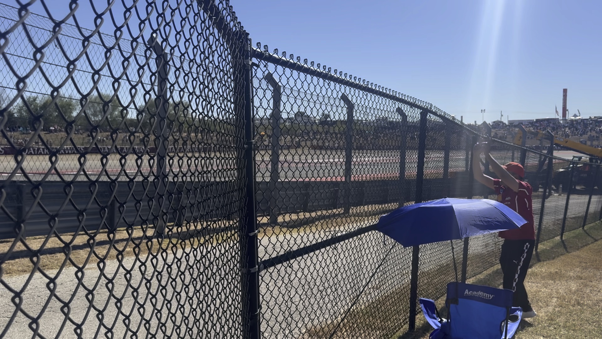 Chain link temporary fence panels on a construction site in Miami
